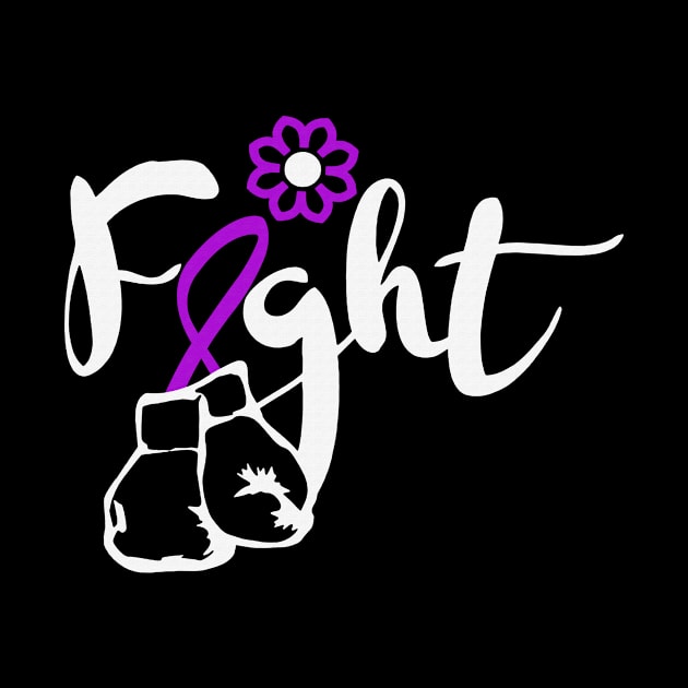 Fight Faith Hope Cure Support Alzheimers Awareness Purple Ribbon Warrior by celsaclaudio506