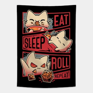 Roleplayer Routine - Kitten Dice Roll Tapestry