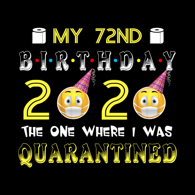 my 72nd Birthday 2020 The One Where I Was Quarantined Funny Toilet Paper by Jane Sky