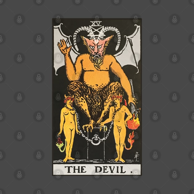 The Devil tarot card by Nate's World of Tees