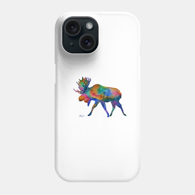 Moose Lover  Art Phone Case by CunninghamWatercolors