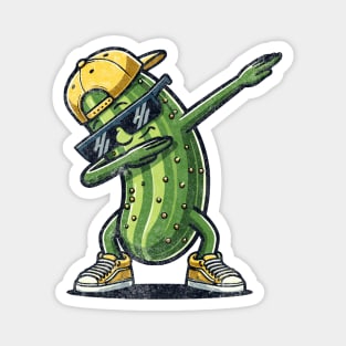 Dabbing Dill Pickle Funny Cucumber Dancing Swag Magnet