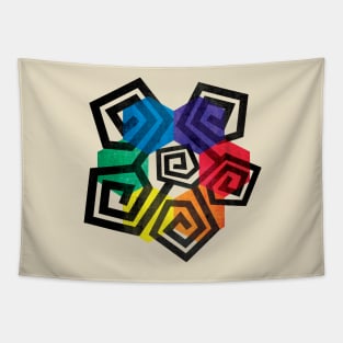 Colorful Abstract Geometry Geometric T-Shirt Tapestry