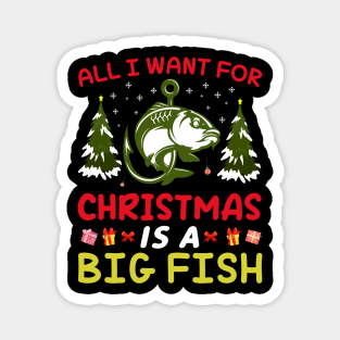 Christmas Big Fish T - Shirt Design Magnet