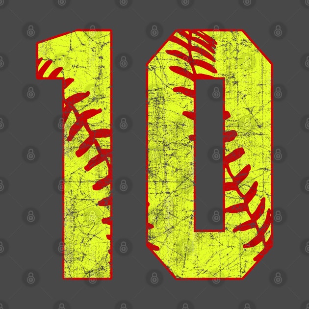 Fastpitch Softball Number 10 #10 Softball Shirt Jersey Uniform Favorite Player Biggest Fan by TeeCreations