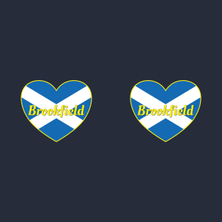 Brookfield Scotland UK Scotland Flag Heart T-Shirt