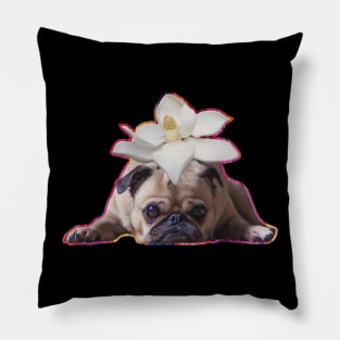 Flower pug Pillow