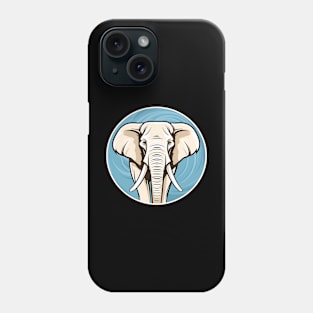 Elephant in circle Phone Case