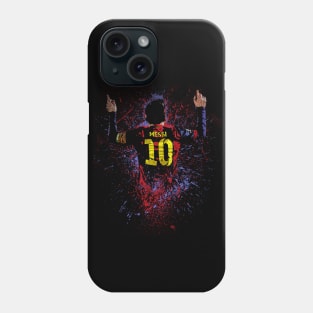 A Messi Splatter Phone Case