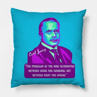 Carl Jung Portrait and Quote Pillow