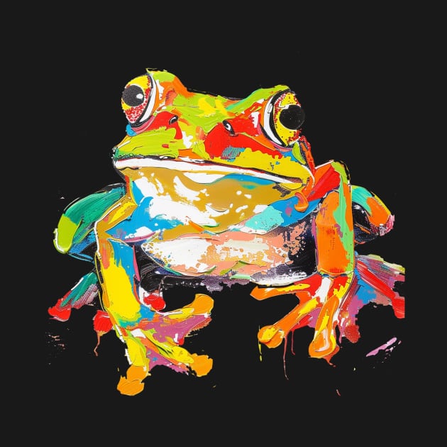 Frog Colorful Art Design for Animals Love by karishmamakeia