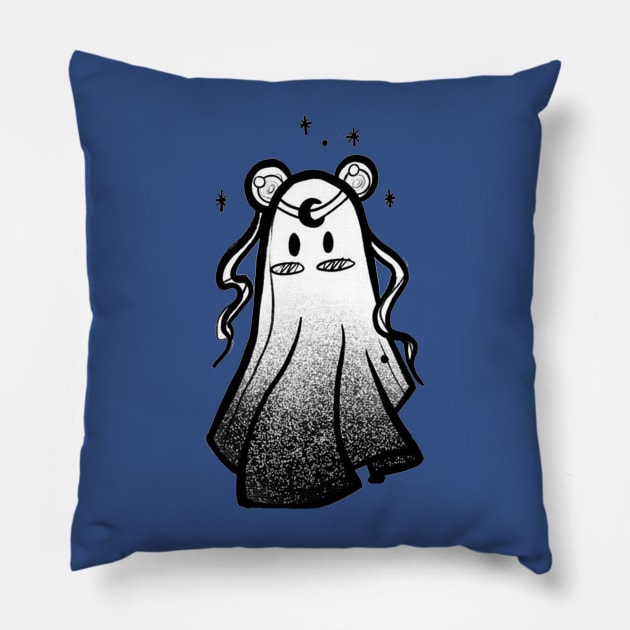 sailor moon ghost Pillow by i want money
