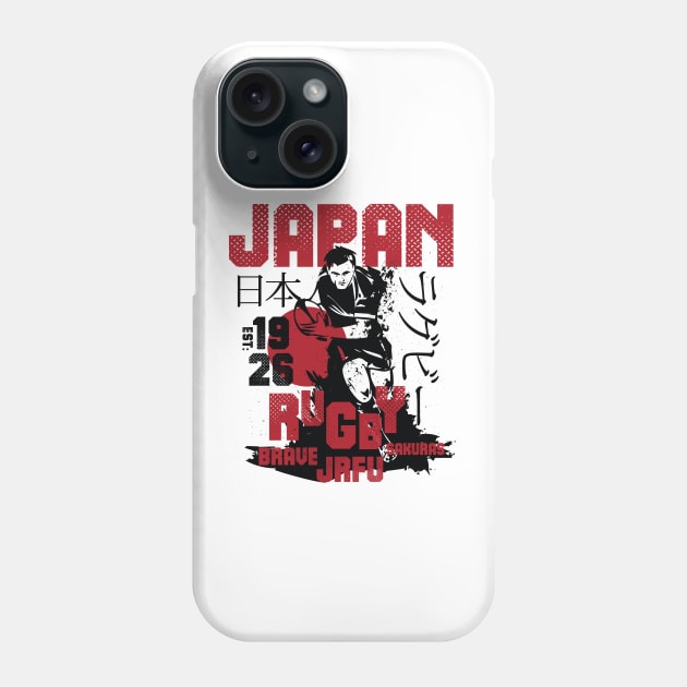 JRFU Japan Rugby Union Brave Sakuras Fan Memorabilia Phone Case by CGD