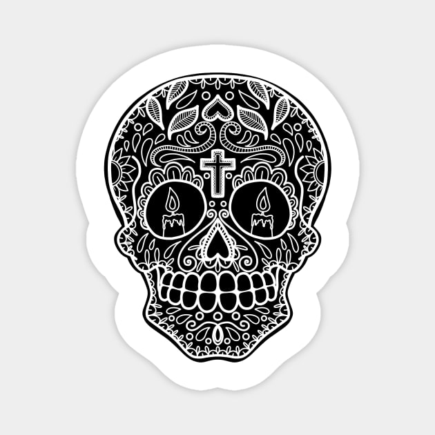 HomeSchoolTattoo SugarSkull Magnet by HomeSchoolTattoo