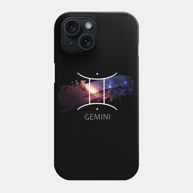 Gemini Zodiac Phone Case by Scailaret