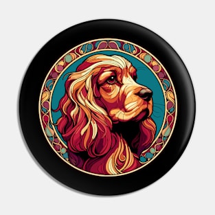 Cocker Spaniel - Art Nouveau - Dog Lover Design Pin