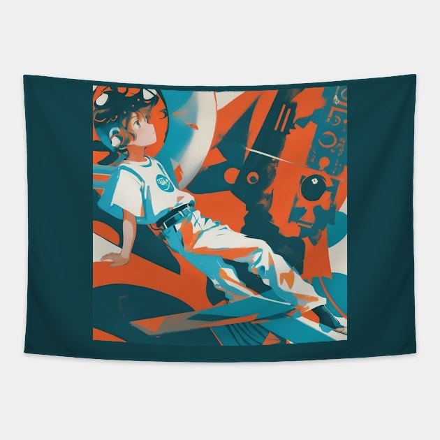 The Boy in Space Tapestry by 7