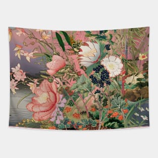 Modern Japanese Flower Kimono Pattern Tapestry