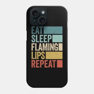 Funny Eat Sleep Flaming Lips Repeat Retro Vintage Phone Case