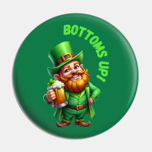 Bottoms Up Leprechaun: A Joyful Toast Pin