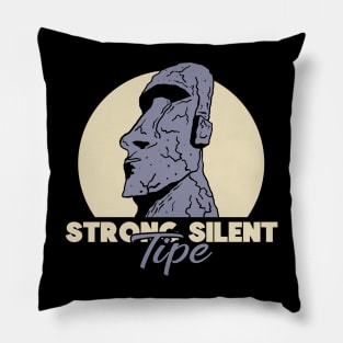 Strong Silent Moai Pillow