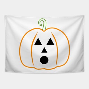 HAPPY Halloween Pumpkin Orange Tapestry