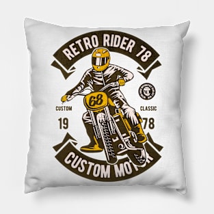 Retro Rider 78 Pillow