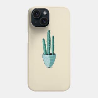 Cactus in blue pot Phone Case