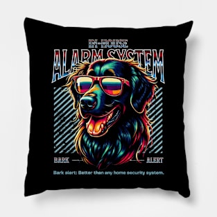 Bark Alert Retriever Dog Pillow