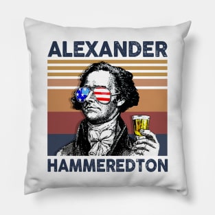 Alexander Hammeredton US Drinking 4th Of July Vintage Shirt Independence Day American T-Shirt Pillow