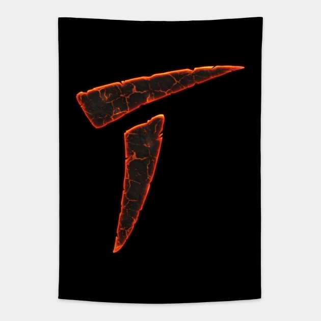 Alien Hunter Magma T Logo Tapestry by BoneheadGraphix