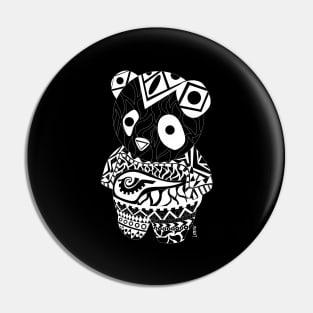 kuro black panda ecopop with mexican totonac patterns Pin