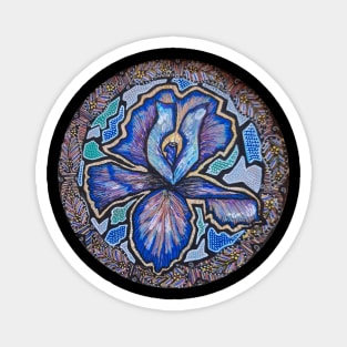 Blue Flower of Love by LowEndGraphics Magnet