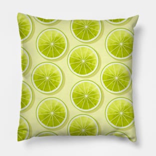 Lime Slices on Yellow Pillow