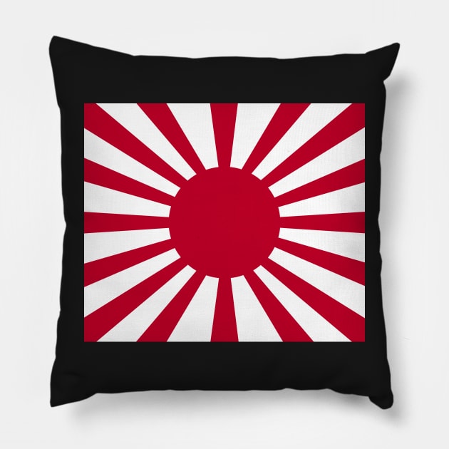 Imperial Japan Flag - Rising Sun Pillow by SolarCross