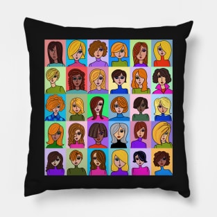 Faces of Women Pillow