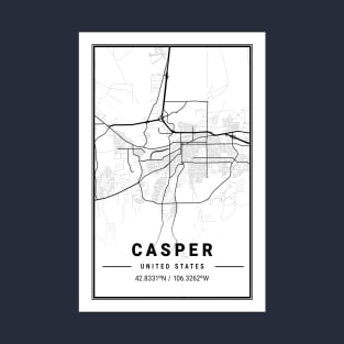 Casper USA City Map T-Shirt