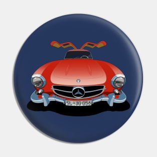 Mercedes Benz 300SL Gullwing in red Pin