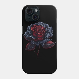 Little stary black red Rose flower logo Phone Case