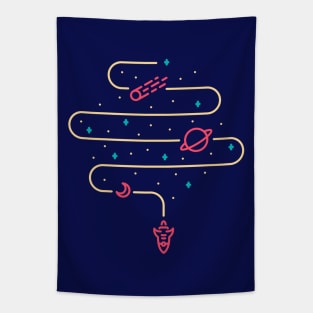 Rocket Out of Space Tapestry