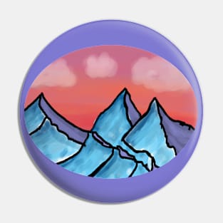 Blue Mountain Sunset Pin