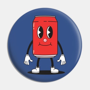 retro cartoon soda can Pin