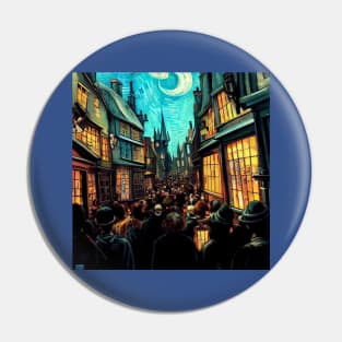 Starry Night in Diagon Alley Pin