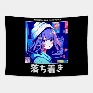 Y2K Aesthetic Harajuku Anime Girl Tapestry