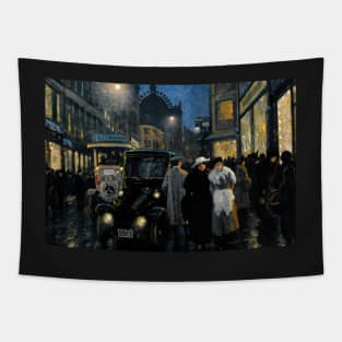 An Evening Stroll on the Boulevard by Paul Fischer Tapestry