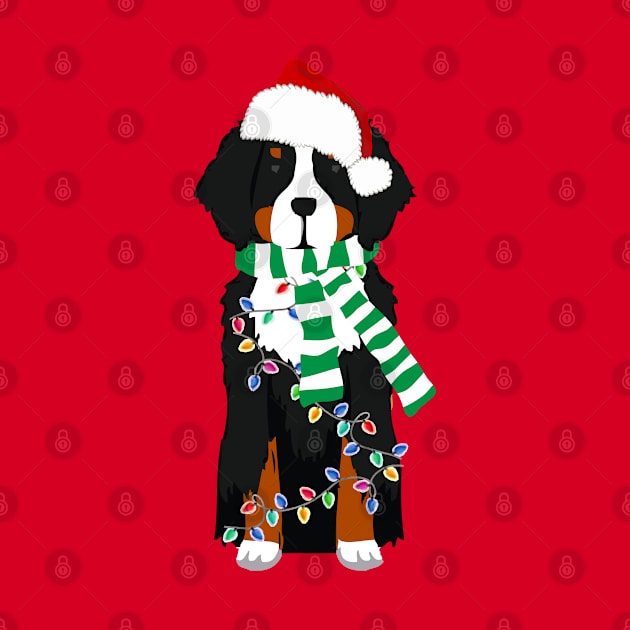 Bernese Mt Dog Christmas Lights by EMR_Designs