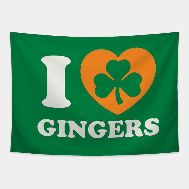 St Patricks Day Ginger Irish Pride I Love Gingers Redhead Tapestry by PodDesignShop