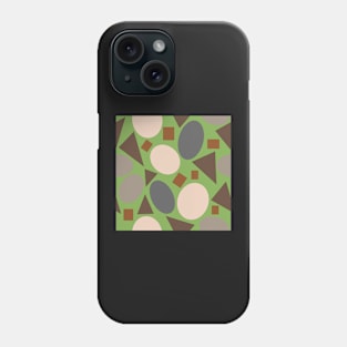 Geometry on Soft Green Repeat 5748 Phone Case