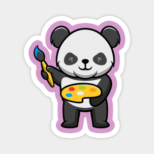 Cute Panda Painting Magnet