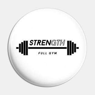 dumbbell with the word strength Pin